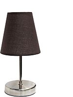 Simple Designs Mini Basic Table Lamp with Fabric Shade