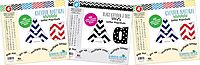 Barker Creek Letter Pop-Out Set of 3, 4" Chevron, Mixed-Design, 255 Upper and Lowercase Letters, Numbers, and Punctuation Marks in Each of 3 Designs, 765 Characters Total (4303)
