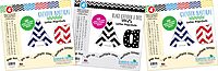 Barker Creek Letter Pop-Out Set of 3, 4" Chevron, Mixed-Design, 255 Upper and Lowercase Letters, Numbers, and Punctuation Marks in Each of 3 Designs, 765 Characters Total (4303)