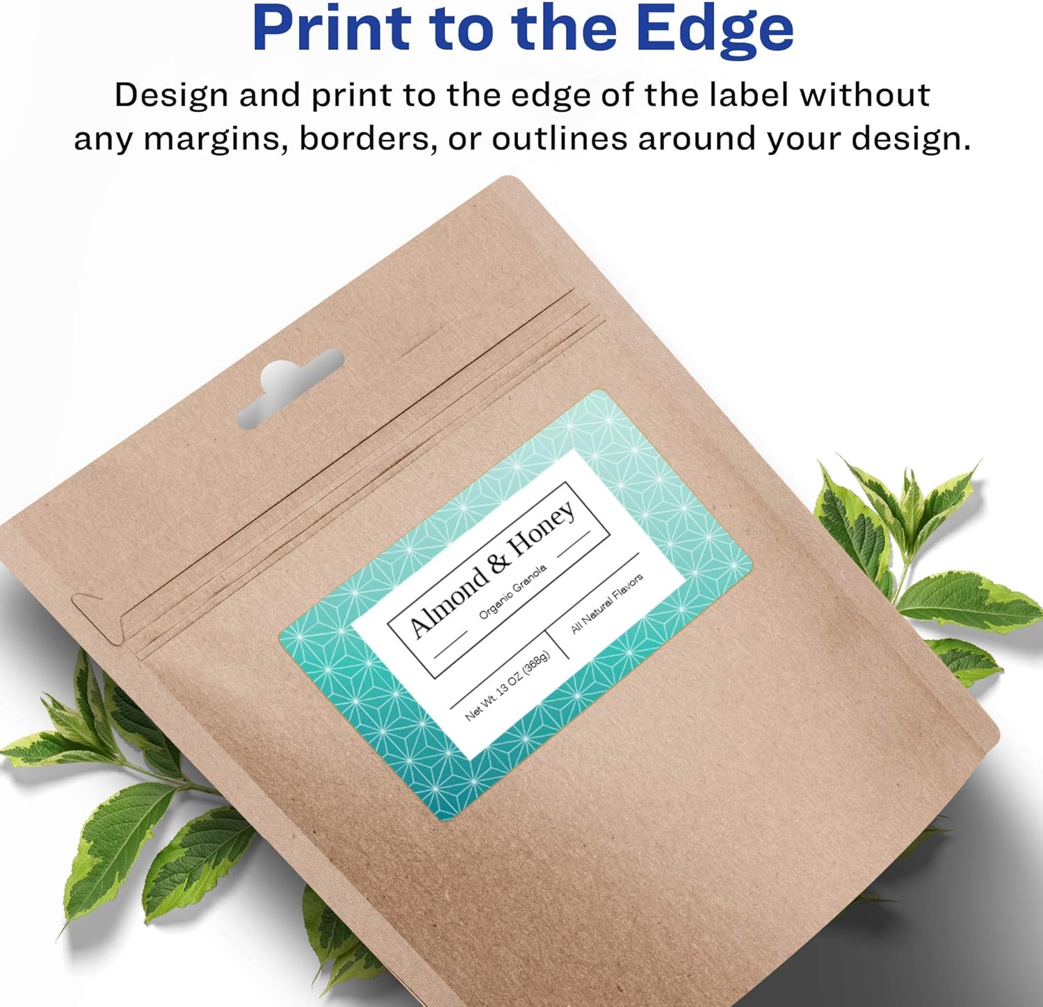 Avery Matte White Rectangle Labels, Sure Feed Technology, 3" x 6", 300 Matte White Printable Labels 300 Labels