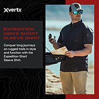 Vertx Expedition Men's Short Sleeve Shirt, Tactical, CCW Compatible, with Sun Protection