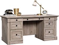 Sauder Palladia Executive Desk with Keyboard Tray and Cord Management