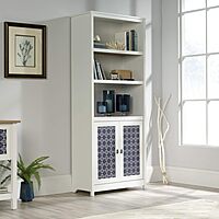 SAUDER Cottage Road 72in Library Bookcase with Doors and Adjustable Shelves