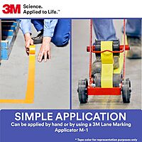 3M Vinyl Tape 471, 3/8 in x 36 yd, Black, 1 Roll, Black Floor Tape, Paint Alternative for Floor Marking, Social Distancing