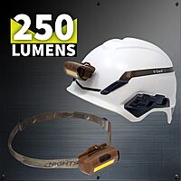 Nightstick USB-4510 Multi-Flood USB Headlamp w/ Brim Clip & Strap - LiPo Rechargeable