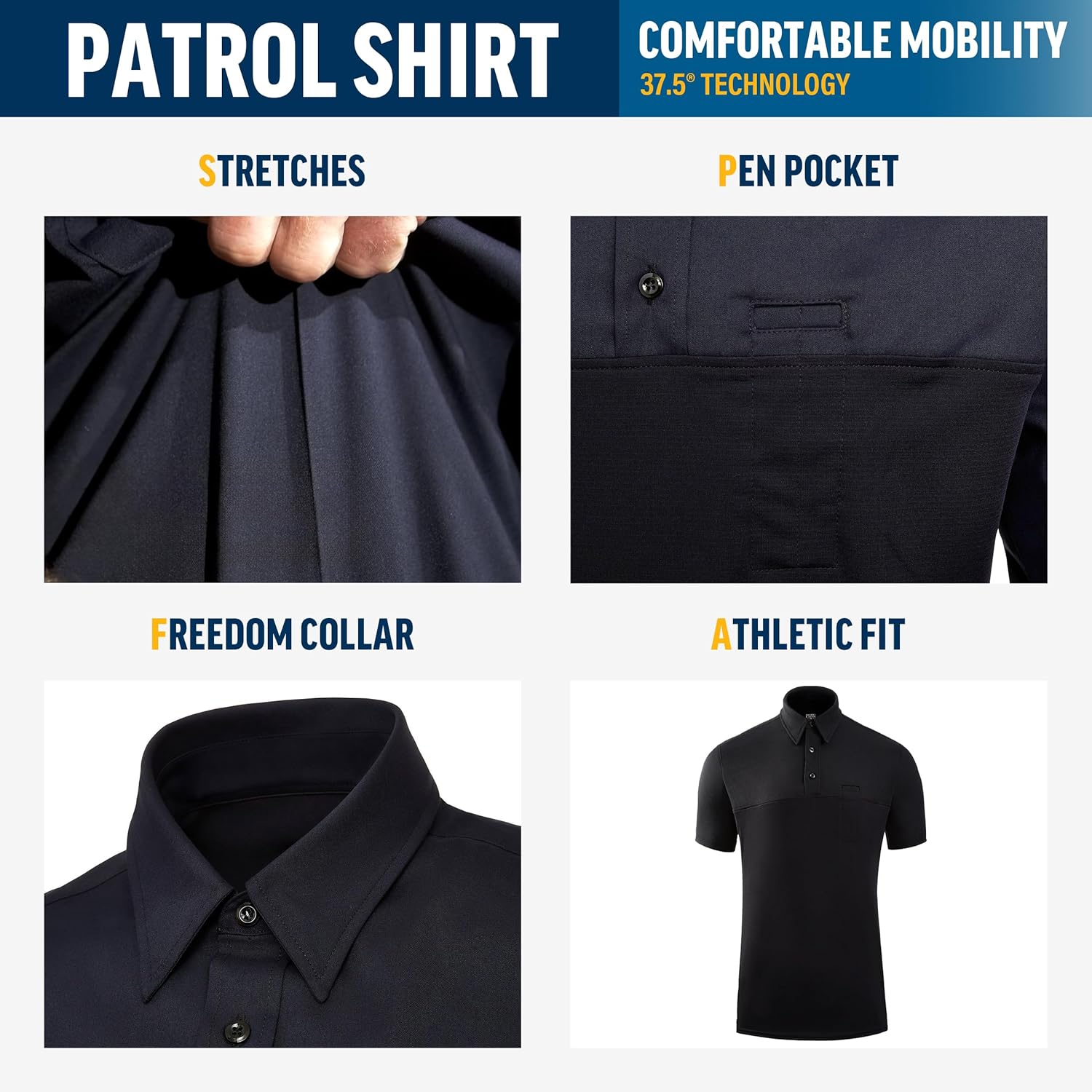 FLYING CROSS CORE STAT Mens Short Sleeve Hybrid Patrol Shirt