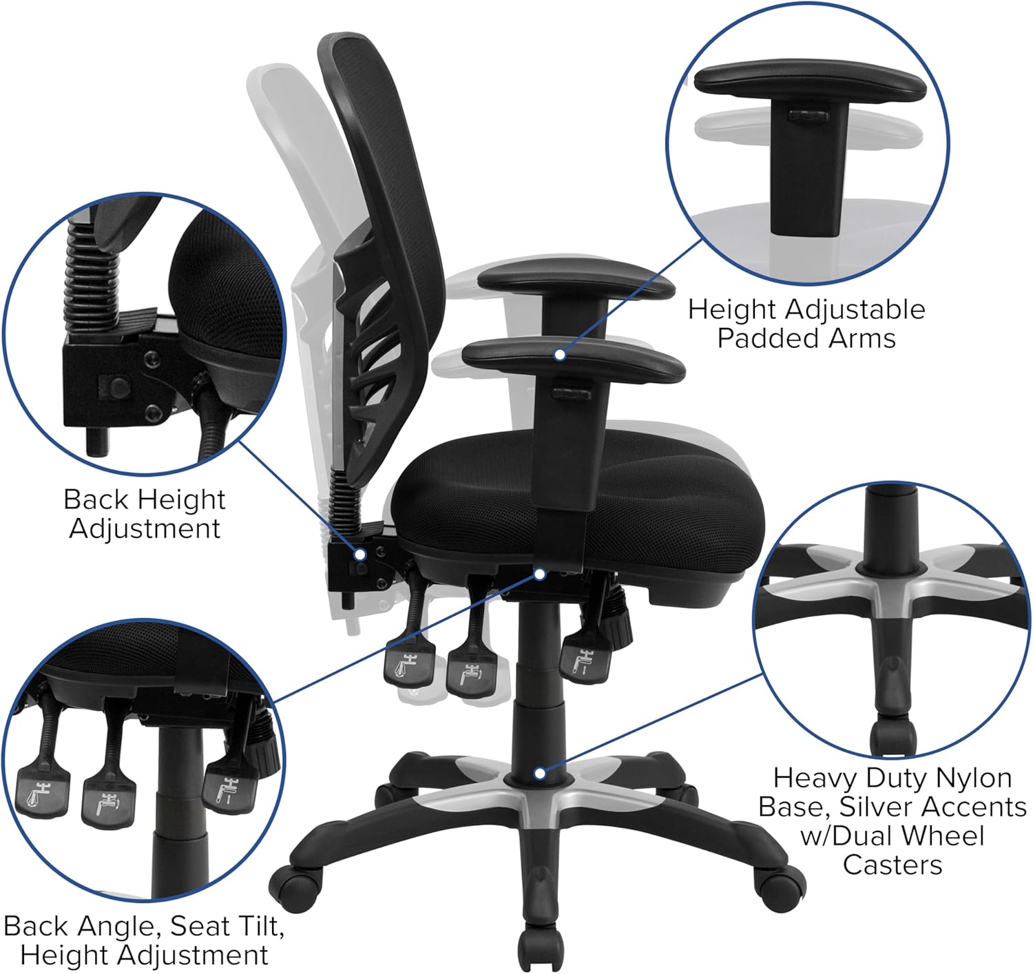 Flash Furniture Nicholas Mid-Back Swivel Office and Gaming Chair