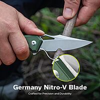 CIVIVI Anaaki Folding Pocket Knife 2.98\" Nitro-V Blade Aluminum Skeletonized Handle