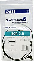 StarTech.com 3 ft / 91cm Micro USB Cable - A to Left Angle Micro B - USB Type A - 90 Degree Micro-USB Type B (M) - Black (UUSBHAUB3LA)