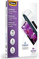 Fellowes Thermal Laminating Pouches, ImageLast, Jam Free, Letter Size, 3 Mil, 150 Pack (5200509), Clear