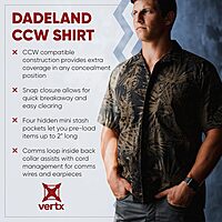 VERTX Dadeland CCW Mens Concealed Carry Shirt
