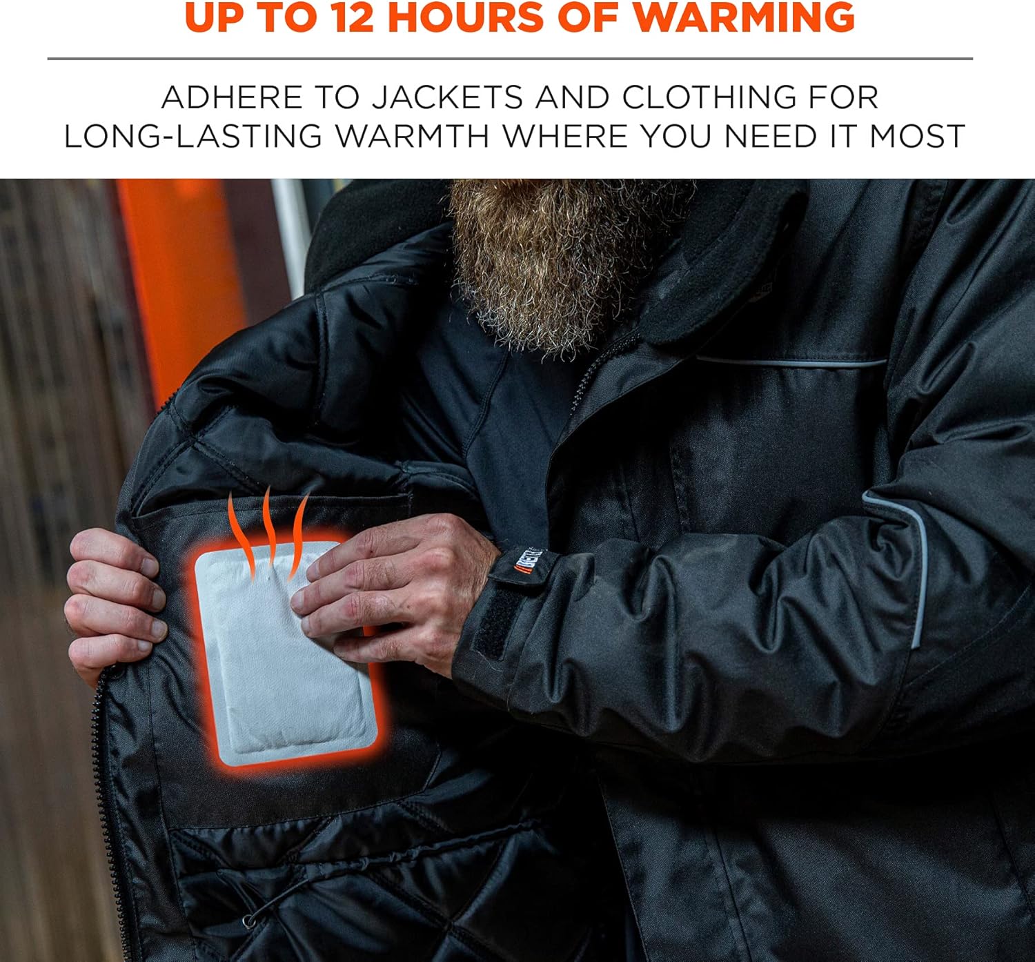 Ergodyne N-Ferno 6997 Adhesive Body Warmer, Air Activated Heat Pad, Up to 12 Hours of Warming Adhesive Body Warmers