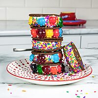 Nostalgia KAGCM200RD Gummy Candy Making Kit-Silicone Kool-Aid Man Shaped Molds Heated Base and Melting Pot Included-Family Friendly, Medium, Red