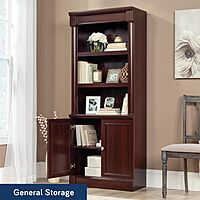 SAUDER Palladia 5-Shelf Library Bookcase with Doors