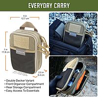 MAXPEDITION Double-Decker EDC Pocket Organizer (5” x 2.5” x 7”)
