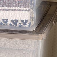 IRIS USA 36 Quart Snap Top Plastic Storage Bin, 6 Pack