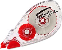Integra Correction Tape - 2 Dispensers/PK - Holds Total 1 Tape(s) - White - 2 / Pack