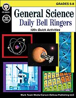 Mark Twain Daily Bell Ringers General Science Workbook, Middle Grade Books With Over 100 Quick Scientific Activities
