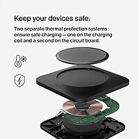 Belkin BoostCharge Pro 15W Universal Easy Align Wireless Charging Pad, Fast Qi Charger, Large Charging Pad for Apple iPhone