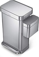 simplehuman Compost Caddy, Detachable and Countertop Bin, 4 Liter / 1.06 Gallon, Brushed Stainless Steel