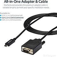 StarTech.com USB C to VGA Active Adapter Cable - Thunderbolt 3 Compatible