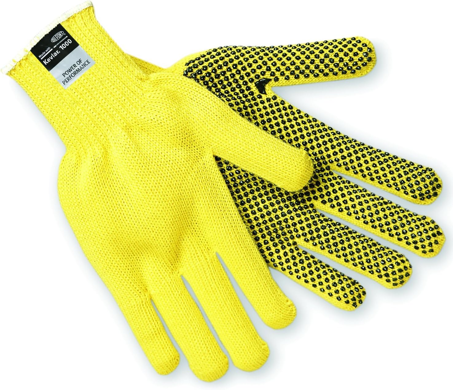 MCR SAFETY 9365 Kevlar Regular Weight 7-Gauge Dotted Gloves with PVC Dots