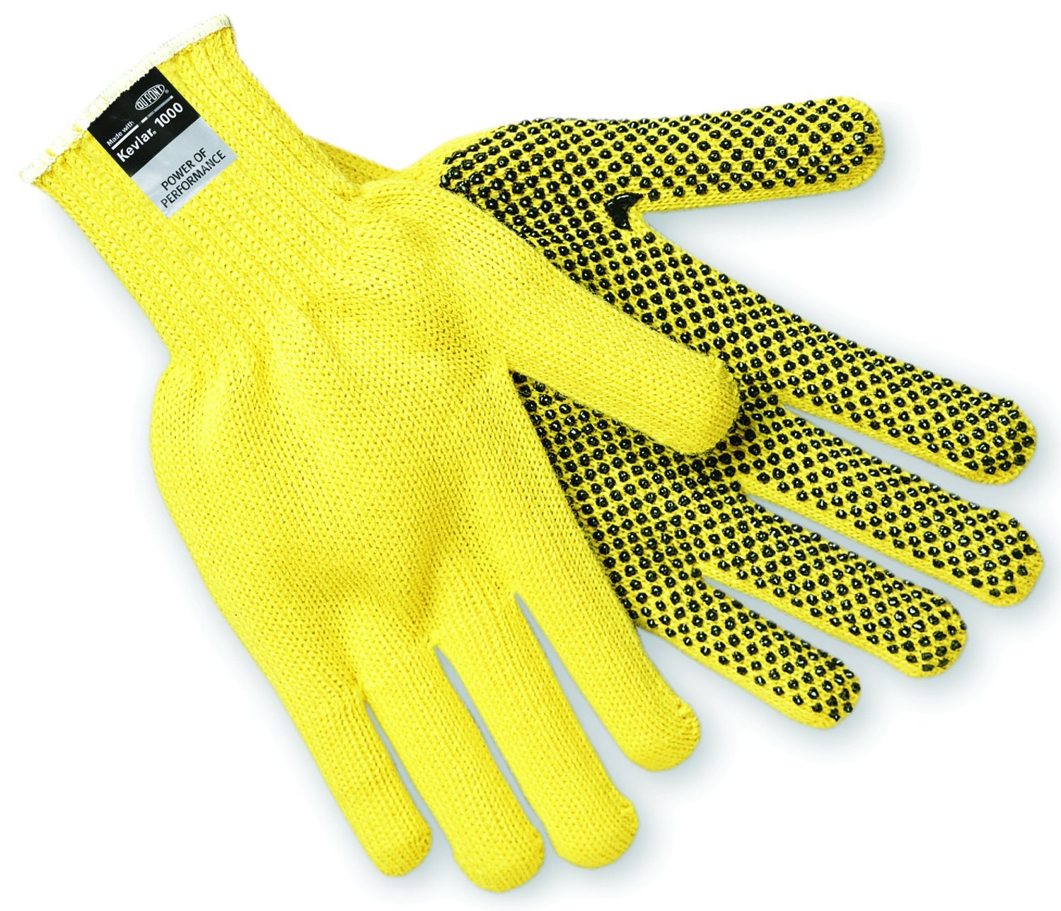MCR SAFETY 9365 Kevlar Regular Weight 7-Gauge Dotted Gloves with PVC Dots