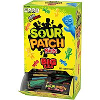 SOUR PATCH KIDS Big Kids Individually Wrapped Soft & Chewy Candy, Bulk Candy, School Snacks, 240 Count Box