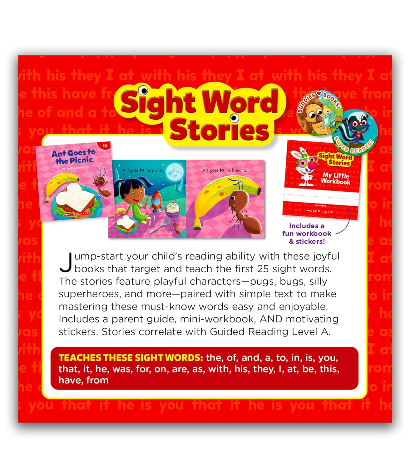 Sight Word Stories: Guided Reading Level A: Fun Books That Teach 25 Sight Words to Help New Readers Soar (Scholastic Guided