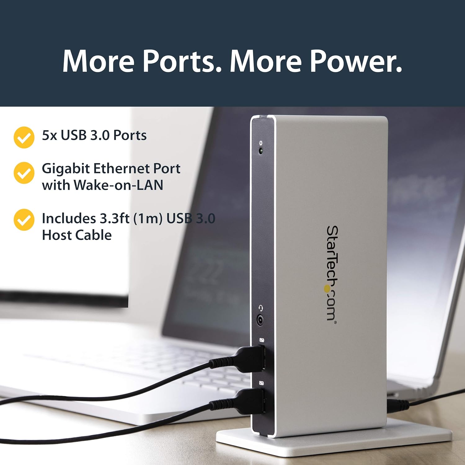 StarTech.com Dual Monitor USB 3.0 Docking Station w/ DVI to VGA & HDMI Adapters
