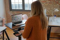 Victor DC550 High Rise Collection Mobile Adjustable Standing Desk (Dual-Tier) Black 25.6" x 17.7" x 45.3"