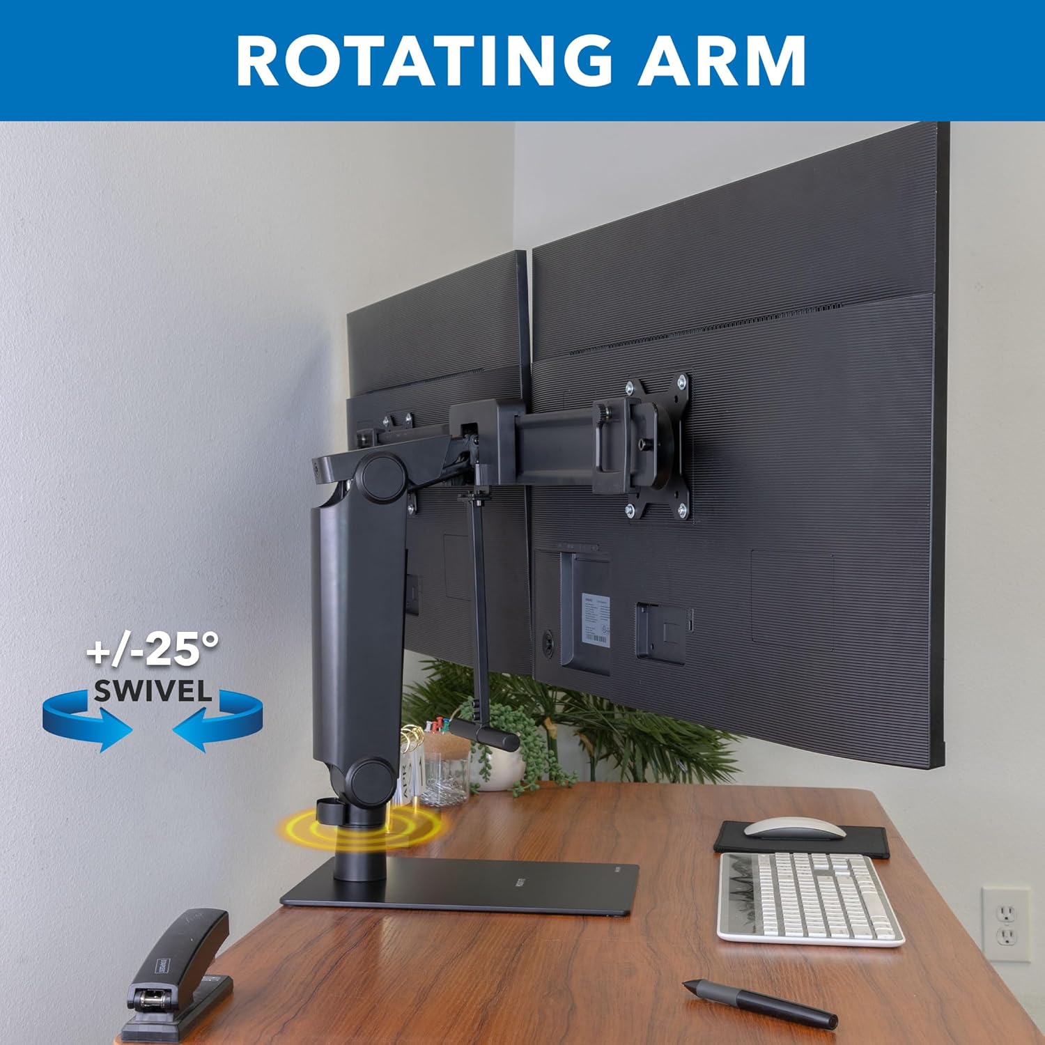 Mount-It! Freestanding Dual Monitor Stand 17" to 32", Height Adjustable