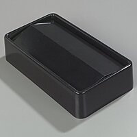 Carlisle FoodService Products 34202403 TrimLine Plastic Swing Top Lid, 20.19" x 11.56" x 4-1/2", 15-23 gal, Black Black Swing