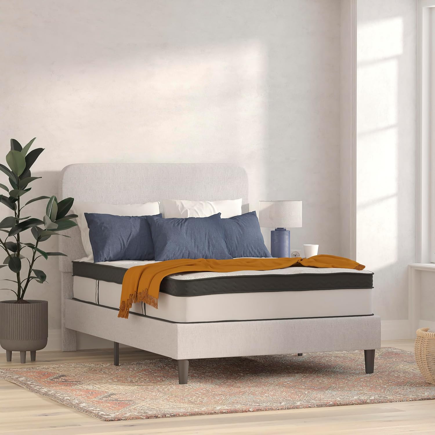 FLASH FURNITURE Capri Comfortable Sleep 12" Hybrid Pocket Spring and Foam Mattress in a Box