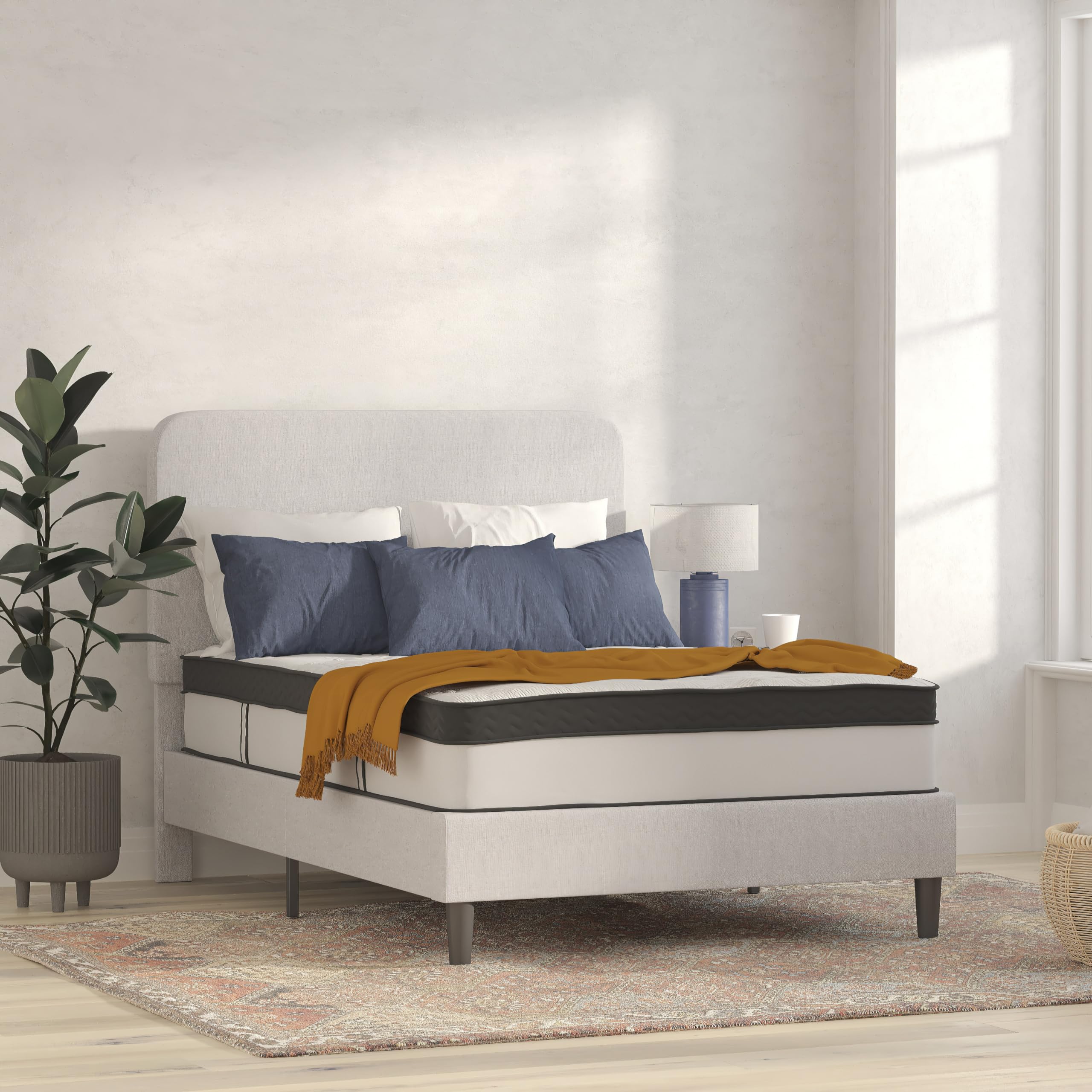 FLASH FURNITURE Capri Comfortable Sleep 12" Hybrid Pocket Spring and Foam Mattress in a Box