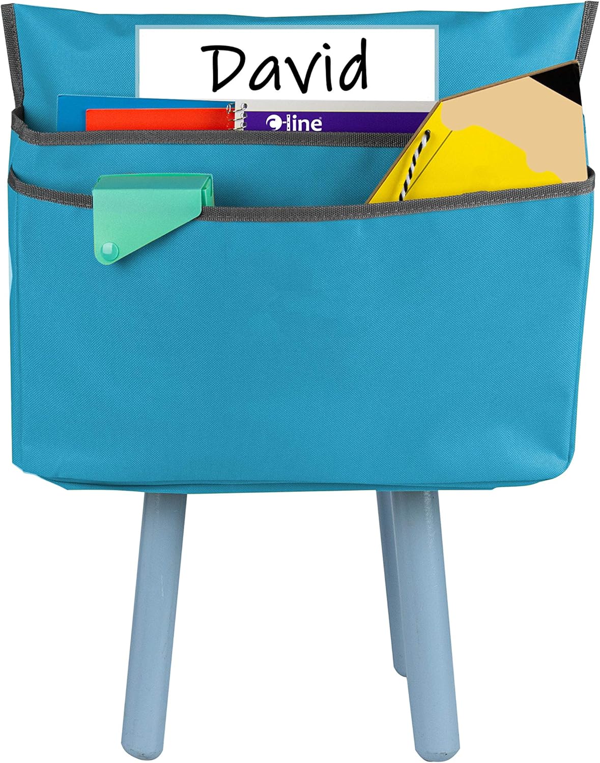 C-LINE Chair Cubbie Over-Chair Organizer (Canvas, Vinyl Pocket)