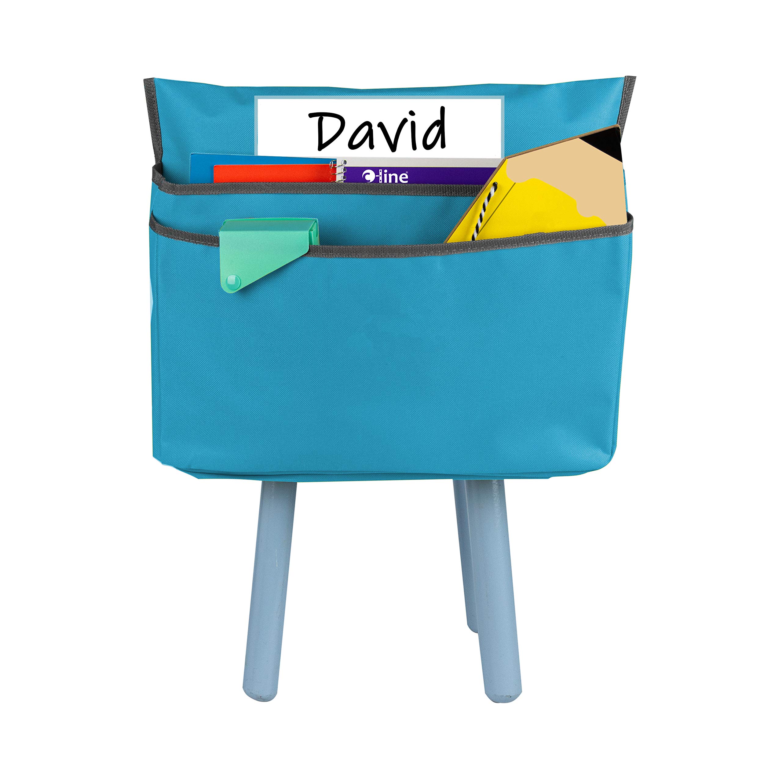 C-LINE Chair Cubbie Over-Chair Organizer (Canvas, Vinyl Pocket)