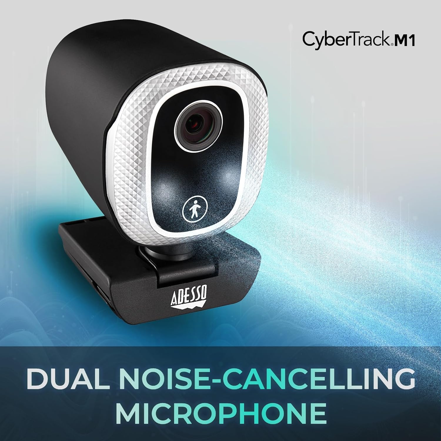 Motion Tracking 1080P Web Camera CyberTrack M1 H.264 Fixed Focus USB Webcam with 305° Auto Tracking, Built-in Microphone