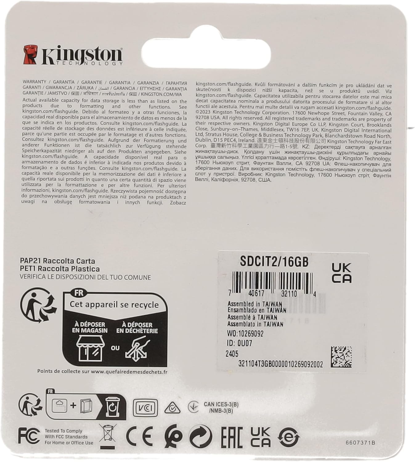 Kingston Industrial microSDHC pSLC Memory Card