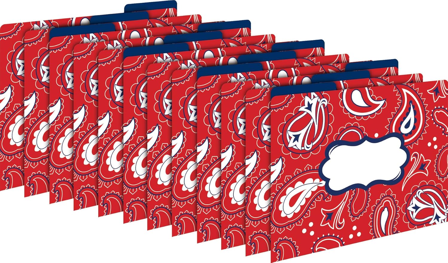 Barker Creek Designer File Folders, Letter Size, 1/3 Cut Tabs