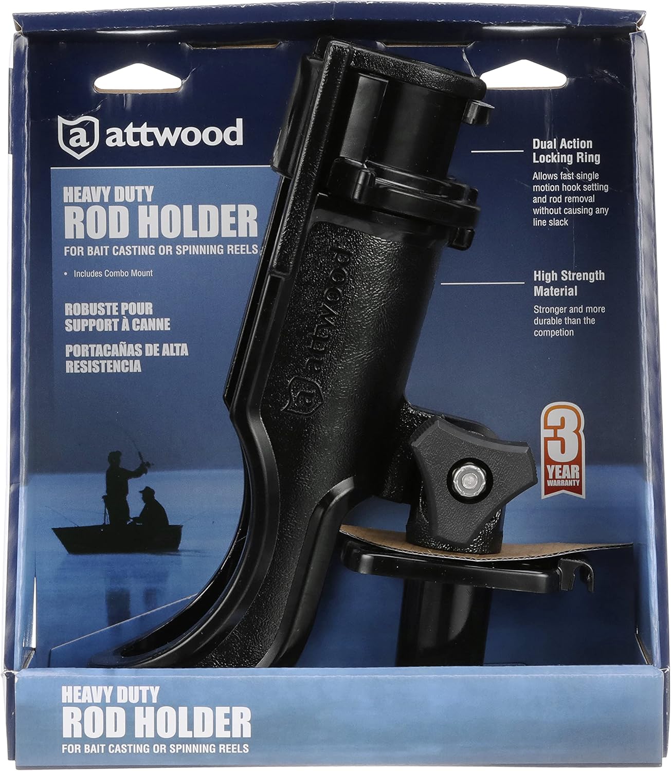 Attwood Heavy Duty Adjustable Rod Holder w/Flush Mount