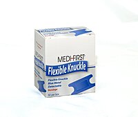 Medique Products 65250 Woven Knuckle Blue Metal Detectable Bandage, 50 Per Box 1 Count (Pack of 1)