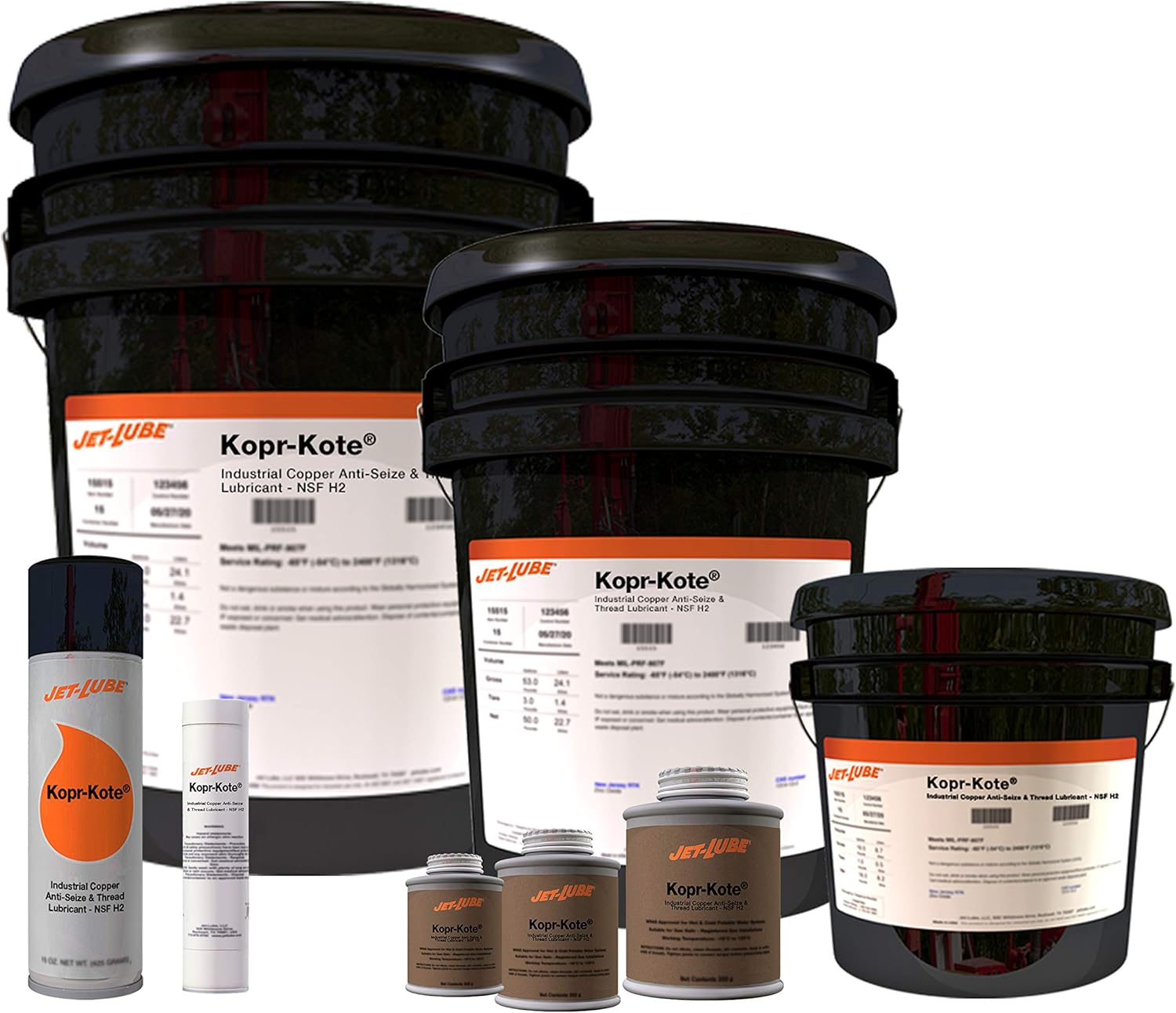 Jet-Lube Kopr-Kote - Copper Based | High Temperature | EP Lubricant | Anti-Seize | Military Grade | Low Friction - | 1 Gal