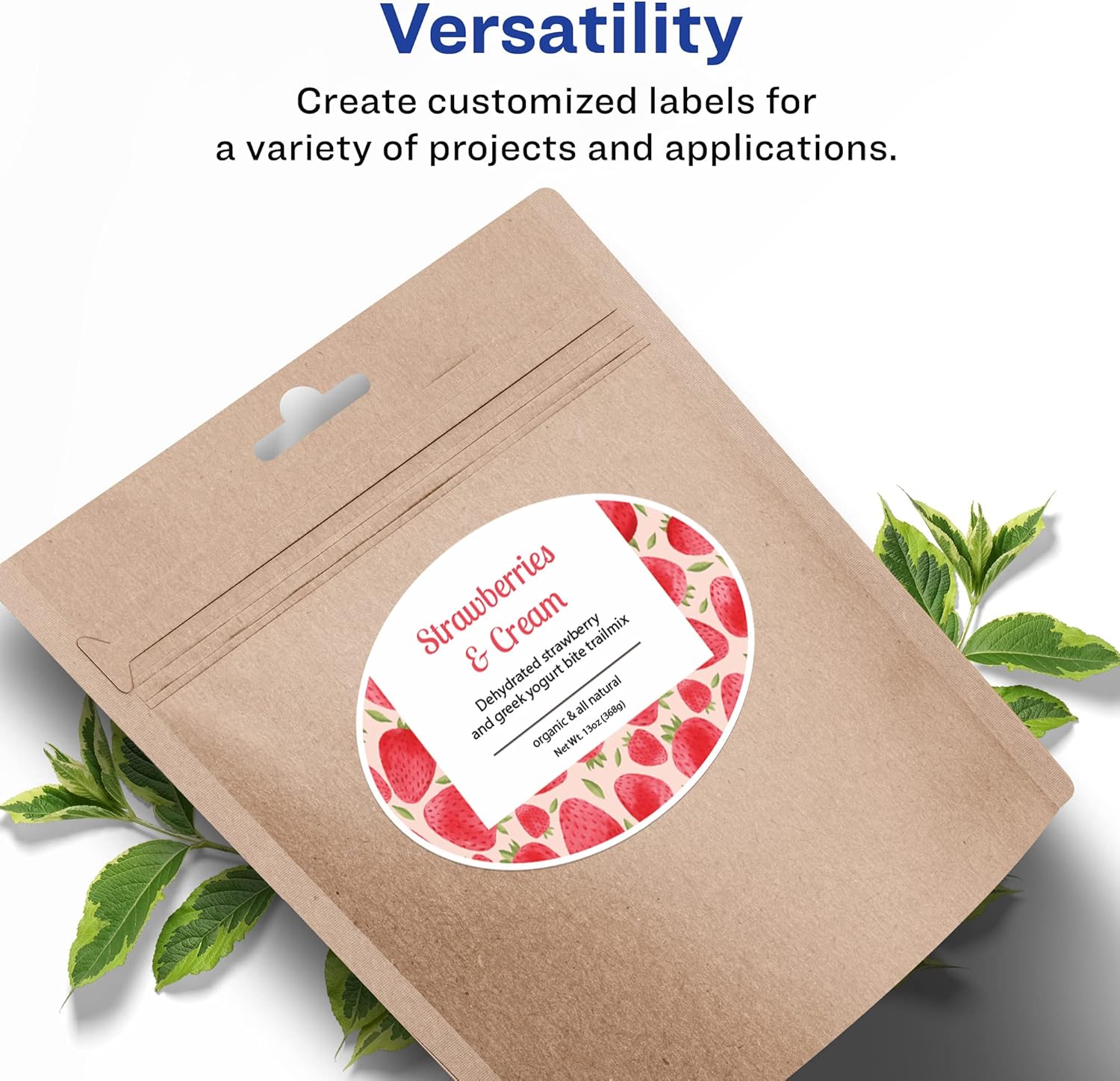 Avery Matte White Oval Printable Labels, Sure Feed Technology, 4.25 x 2.5, Permanent Adhesive