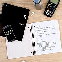 FIVE STAR 1-Subject Spiral Notebook with Study App, College Ruled, 100 Sheets (8.5 x 11)