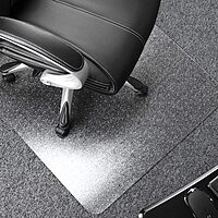 FLOORTEX Polycarbonate Rectangular Chair Mat for High/Thick Pile Carpets