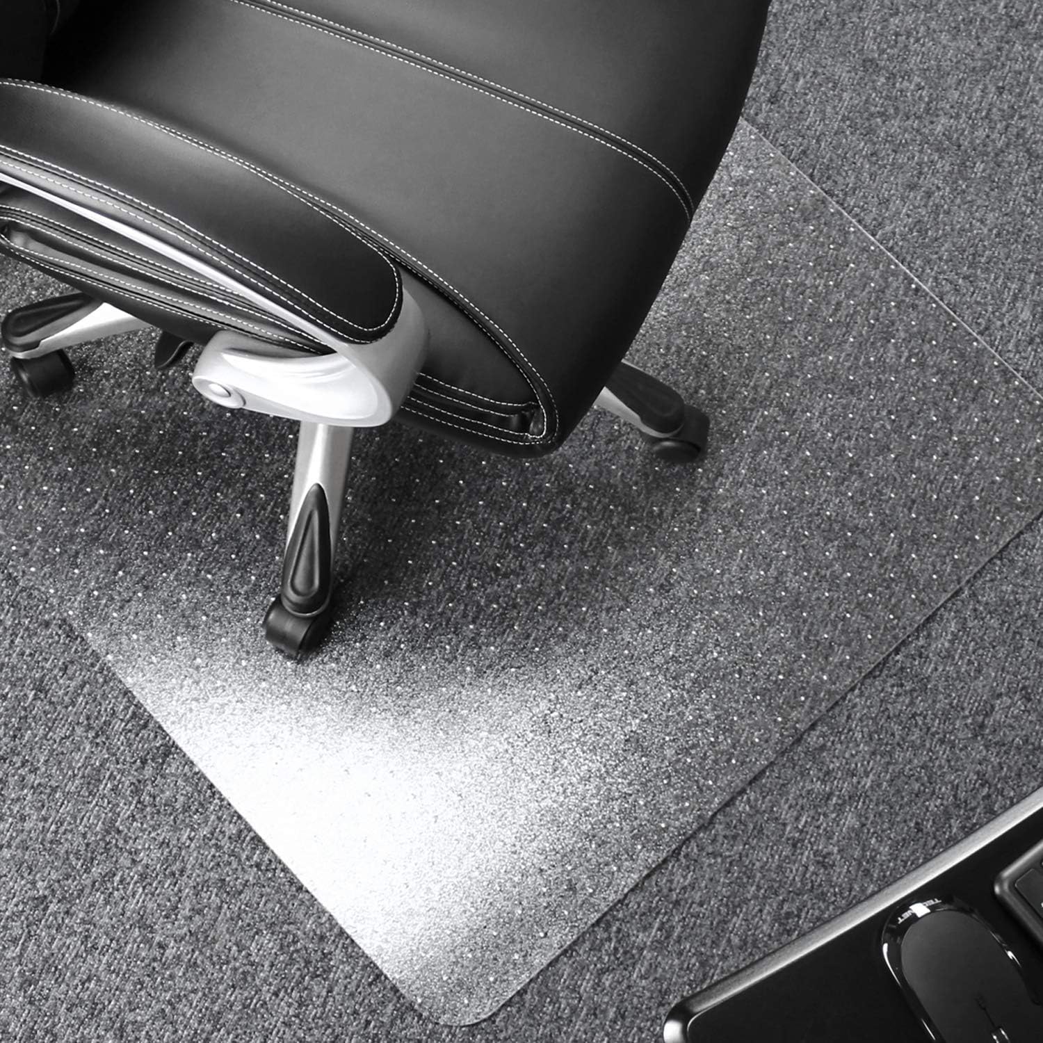FLOORTEX Valuemat Plus Polycarbonate Rectangular Chair Mat for Low Pile Carpets