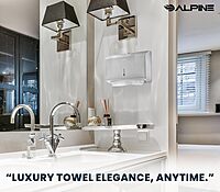 Alpine Paper Towel Dispenser Wall Mount for Multifold, Trifold & c Fold Paper Towel Holder 2-Pack Commercial Stainless Steel