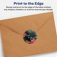 AVERY Glossy White Starburst Labels, Sure Feed Technology, 1"