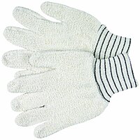 MCR Safety 9402KM Regular Weight Knit Wrist Cotton/Polyester Gloves, Natural, Small, 1-Pair